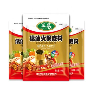 SANYI superior quality vegetable oil hot pot base spicy halal food Chinese food condiments